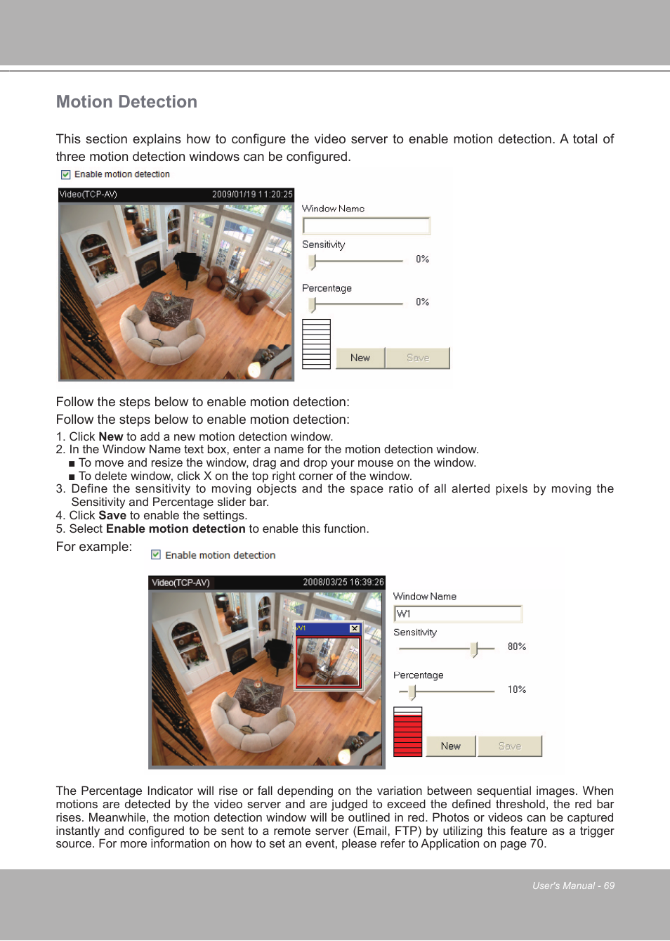 Motion detection | LevelOne FCS-7111 User Manual | Page 69 / 143