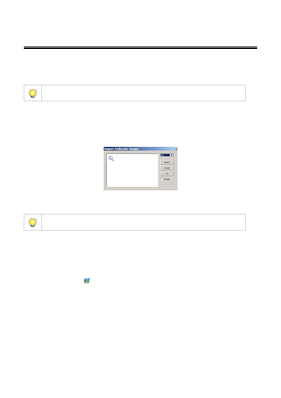 Servers/devices on map, Importing indicator images, To import an indicator image | Adding/removing device indicators, To add device indicators to a map in mapview | LevelOne FCS-9900 User Manual | Page 33 / 98