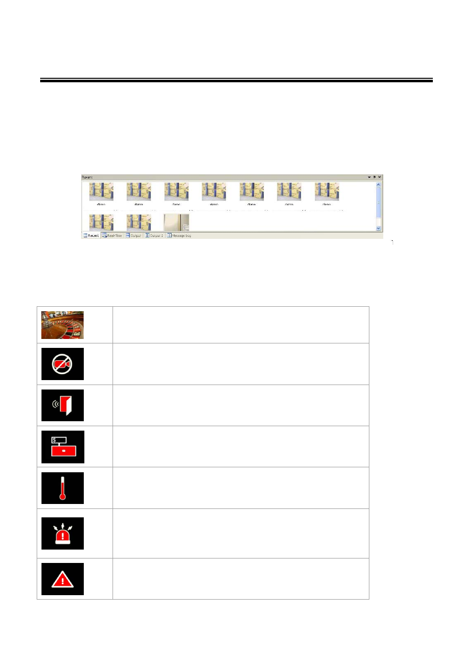 Alarm overview window, Recent tab, Age 65) | LevelOne FCS-9900 User Manual | Page 65 / 98