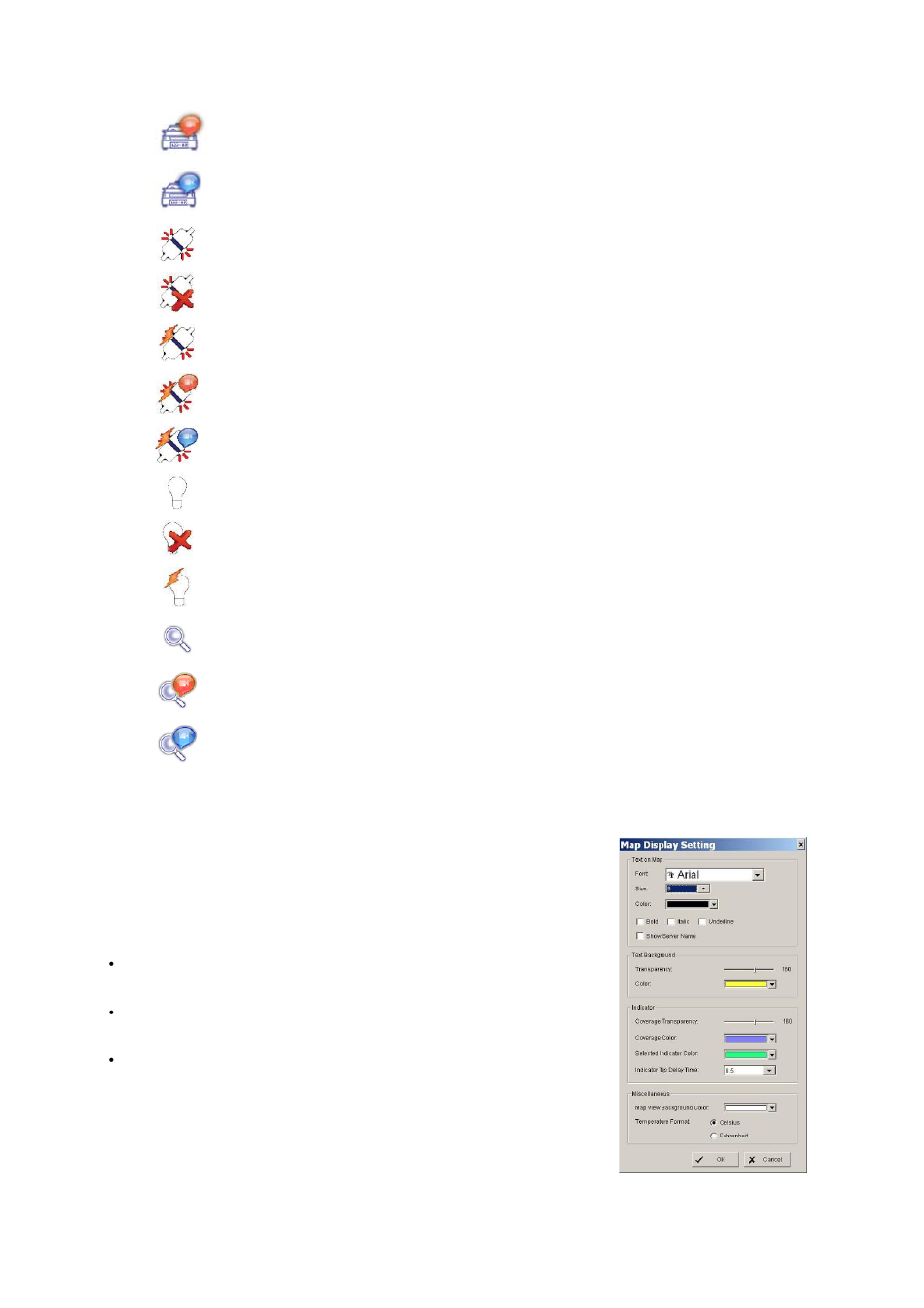 Map display settings, To change the map display settings | LevelOne FCS-9900 User Manual | Page 78 / 98