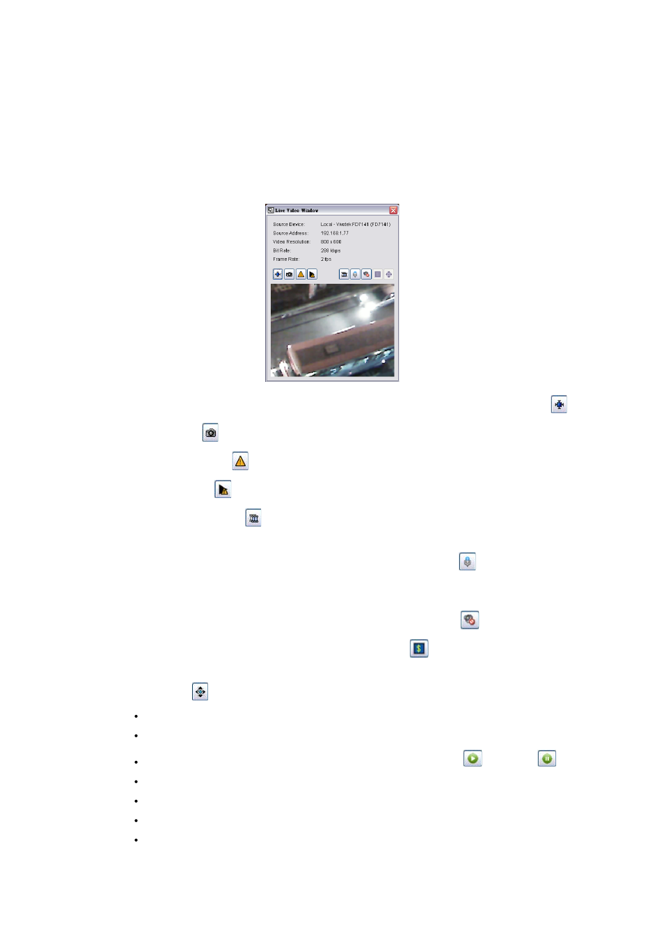 Camera alarm menu, To open a live video window | LevelOne FCS-9900 User Manual | Page 81 / 98