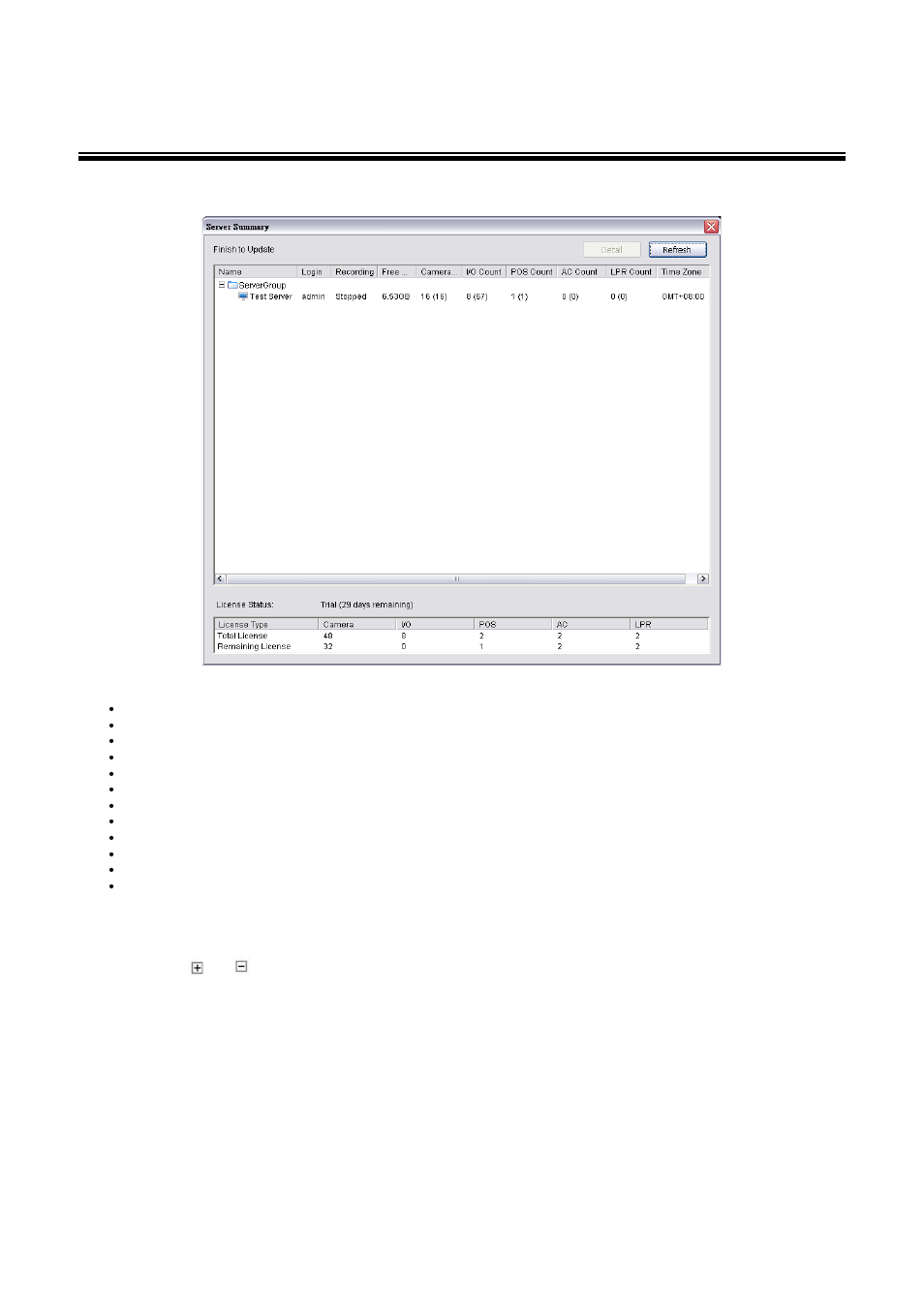 Server summary, To use the server summary window | LevelOne FCS-9900 User Manual | Page 96 / 98