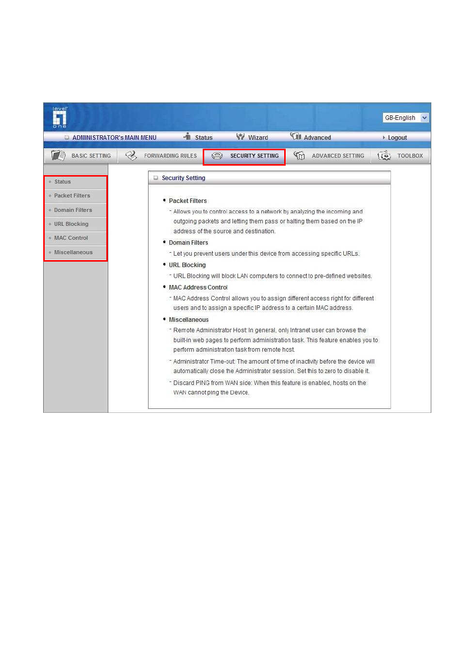 LevelOne WBR-6003 User Manual | Page 46 / 80