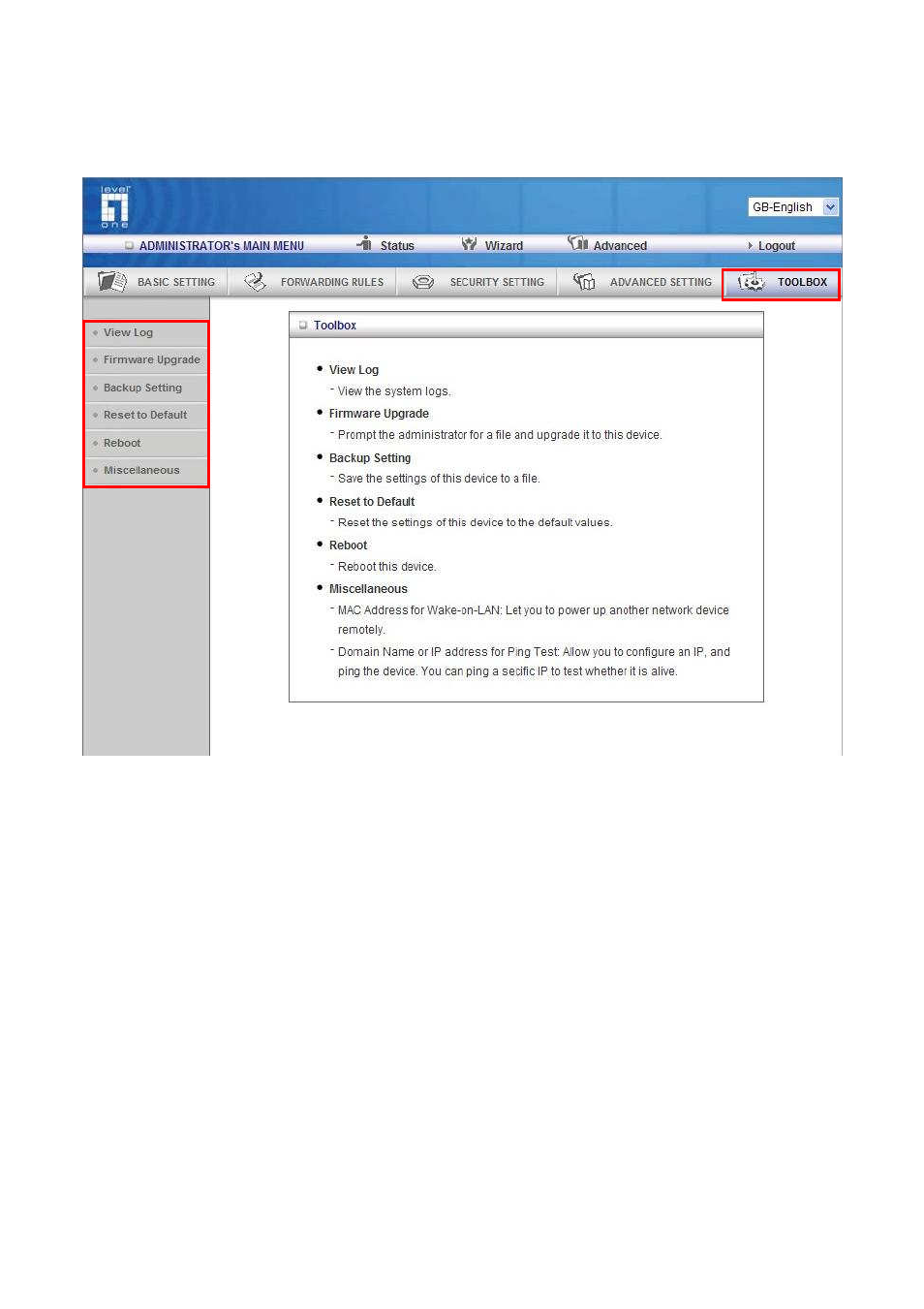 LevelOne WBR-6003 User Manual | Page 66 / 80