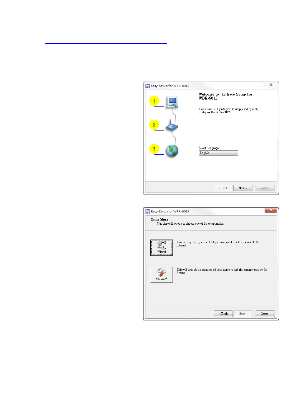 1 login to configure from ezsetup | LevelOne WBR-6012 User Manual | Page 12 / 79