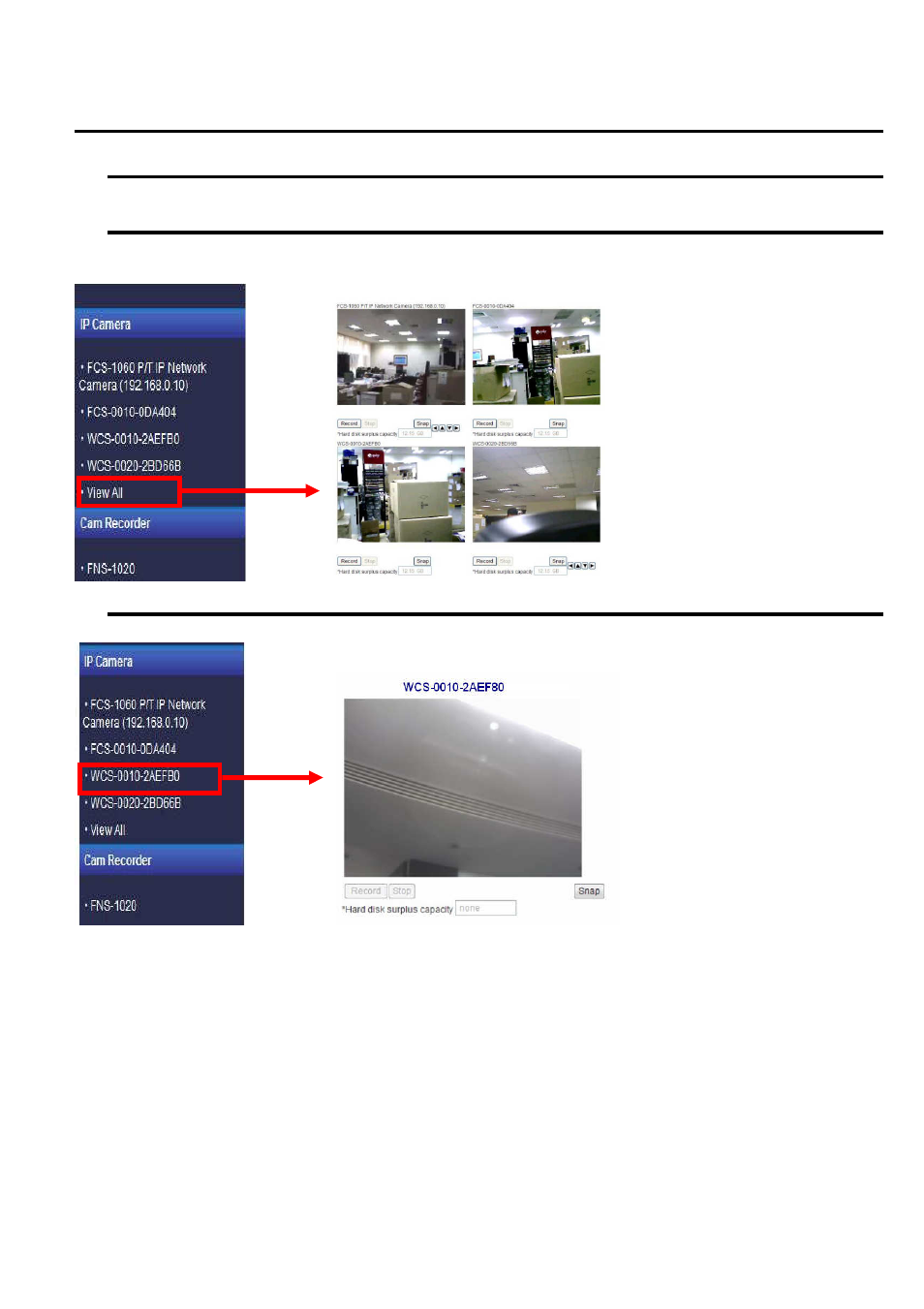 A. view all ip cameras, B. view single ip camera | LevelOne WBR-6022 User Manual | Page 37 / 99