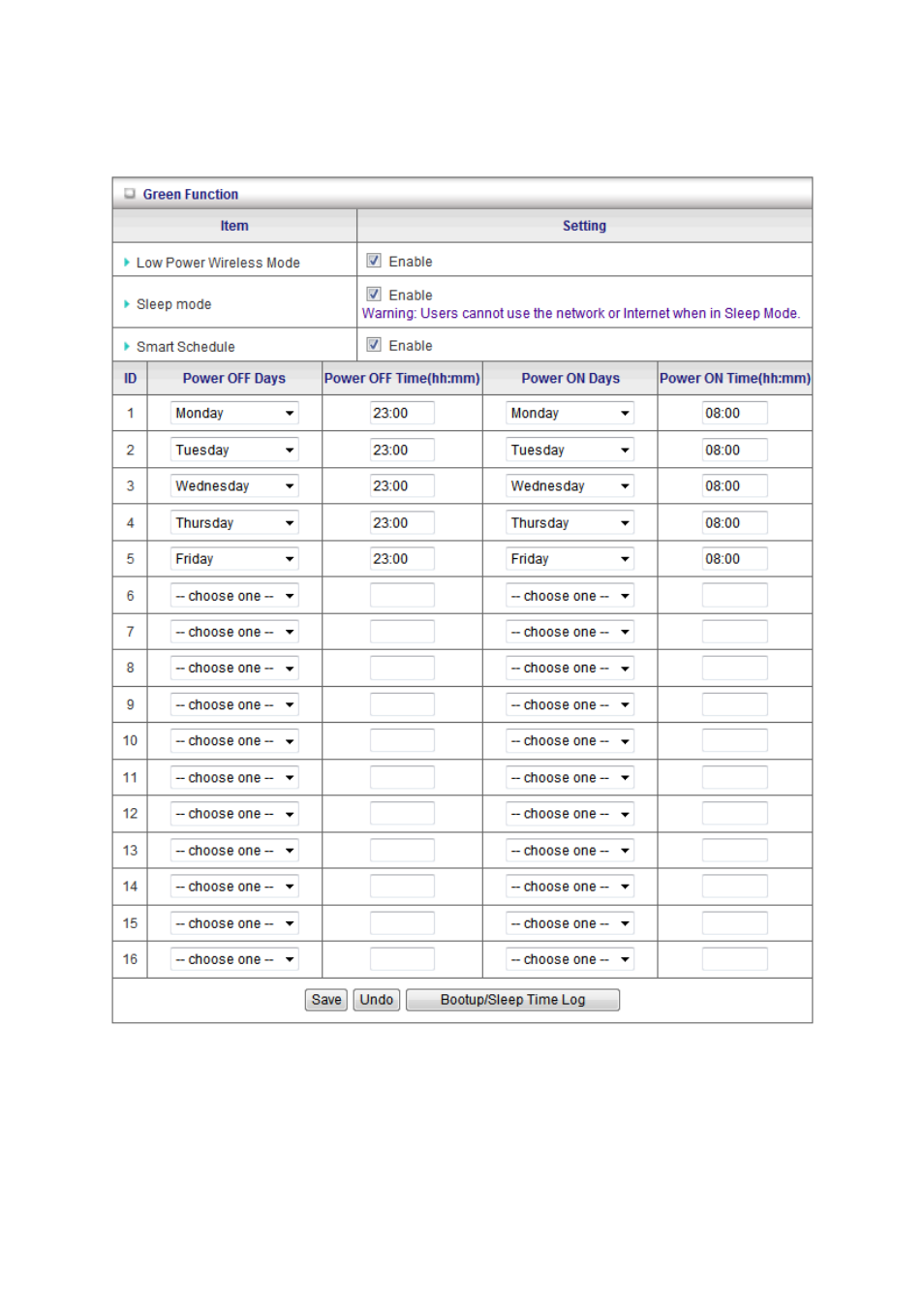 Green function | LevelOne WBR-6022 User Manual | Page 49 / 99