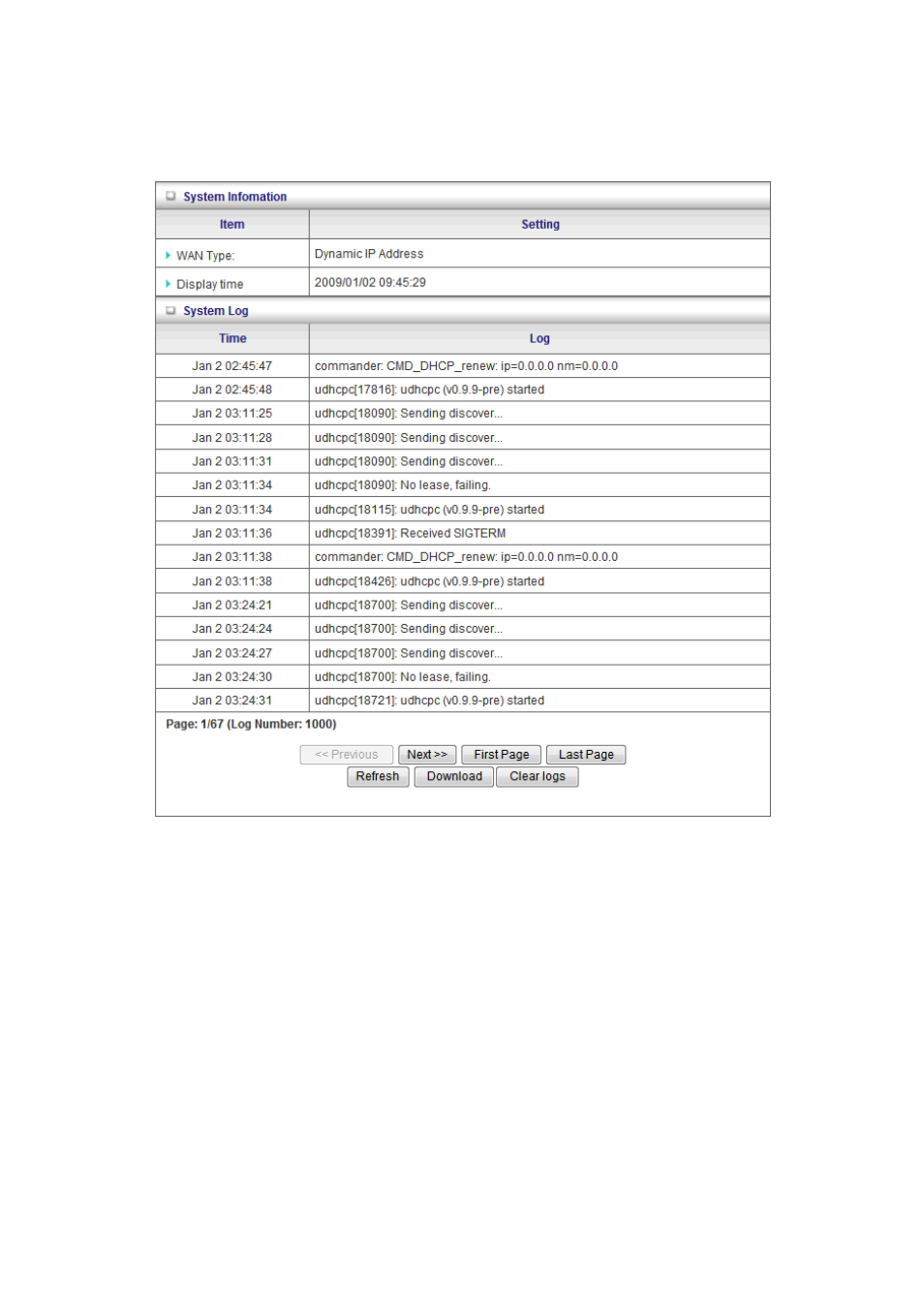 System info | LevelOne WBR-6022 User Manual | Page 86 / 99