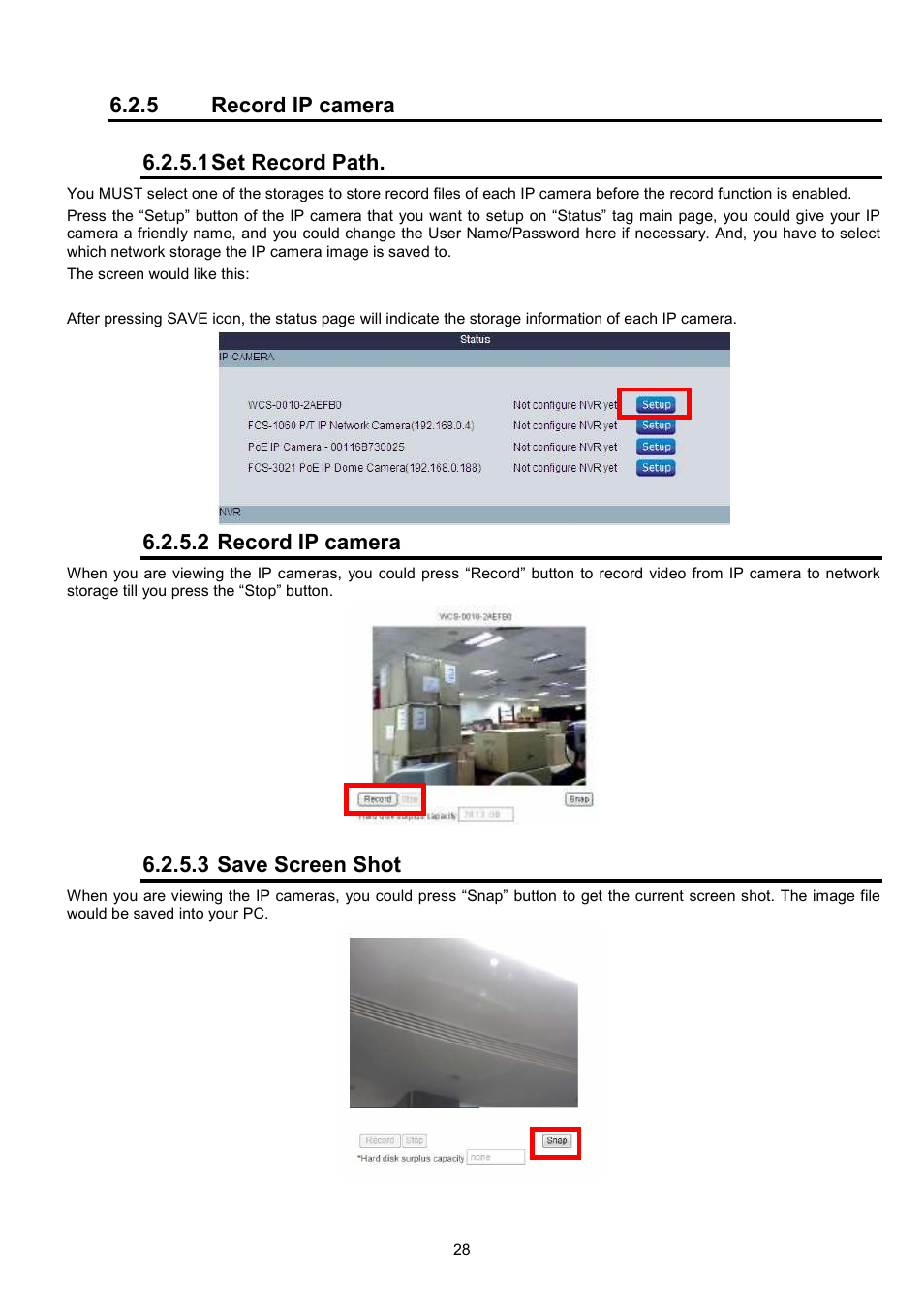 5 record ip camera, 1 set record path, 2 record ip camera | 3 save screen shot | LevelOne WBR-6022 User Manual | Page 29 / 89