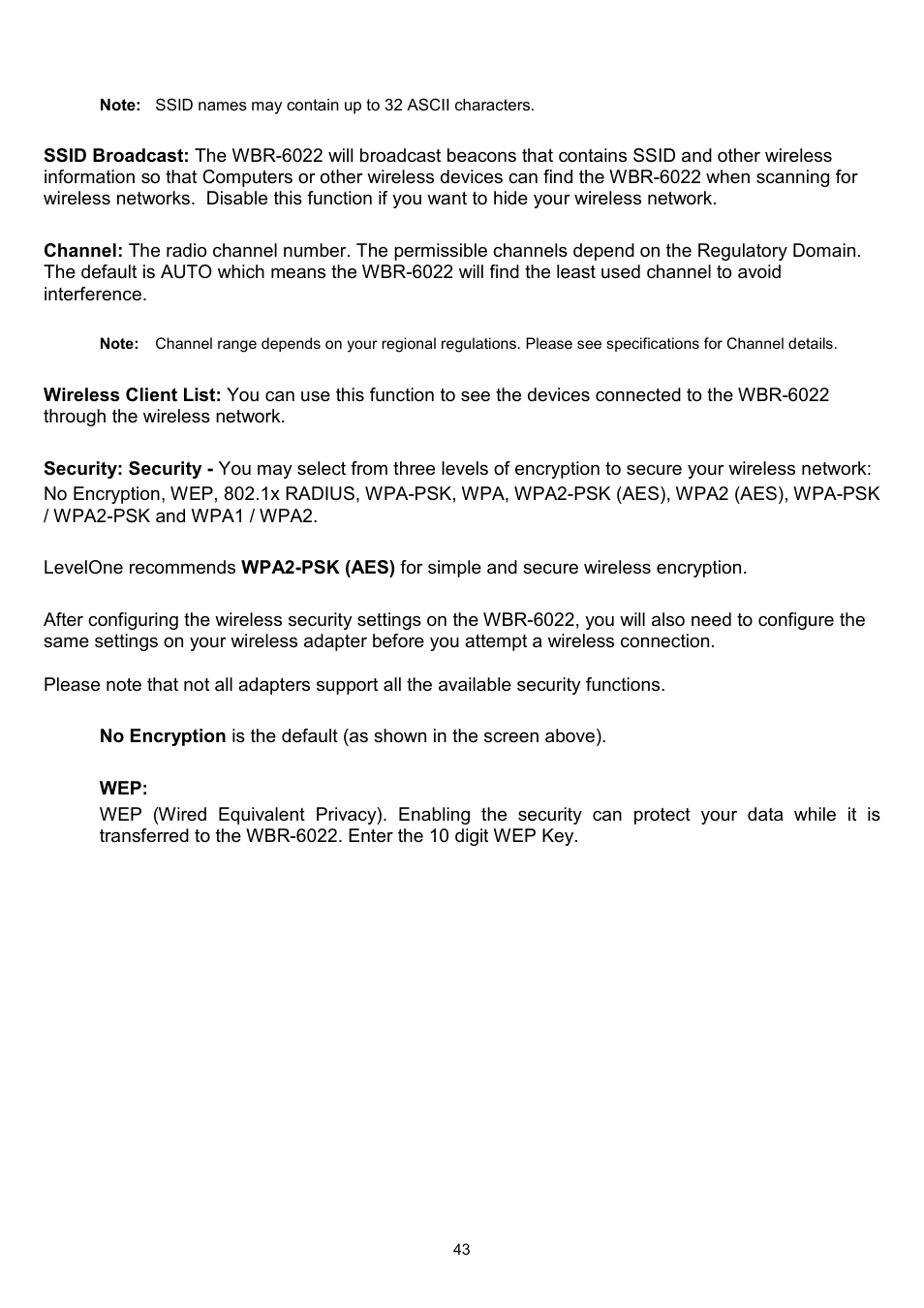 LevelOne WBR-6022 User Manual | Page 44 / 89