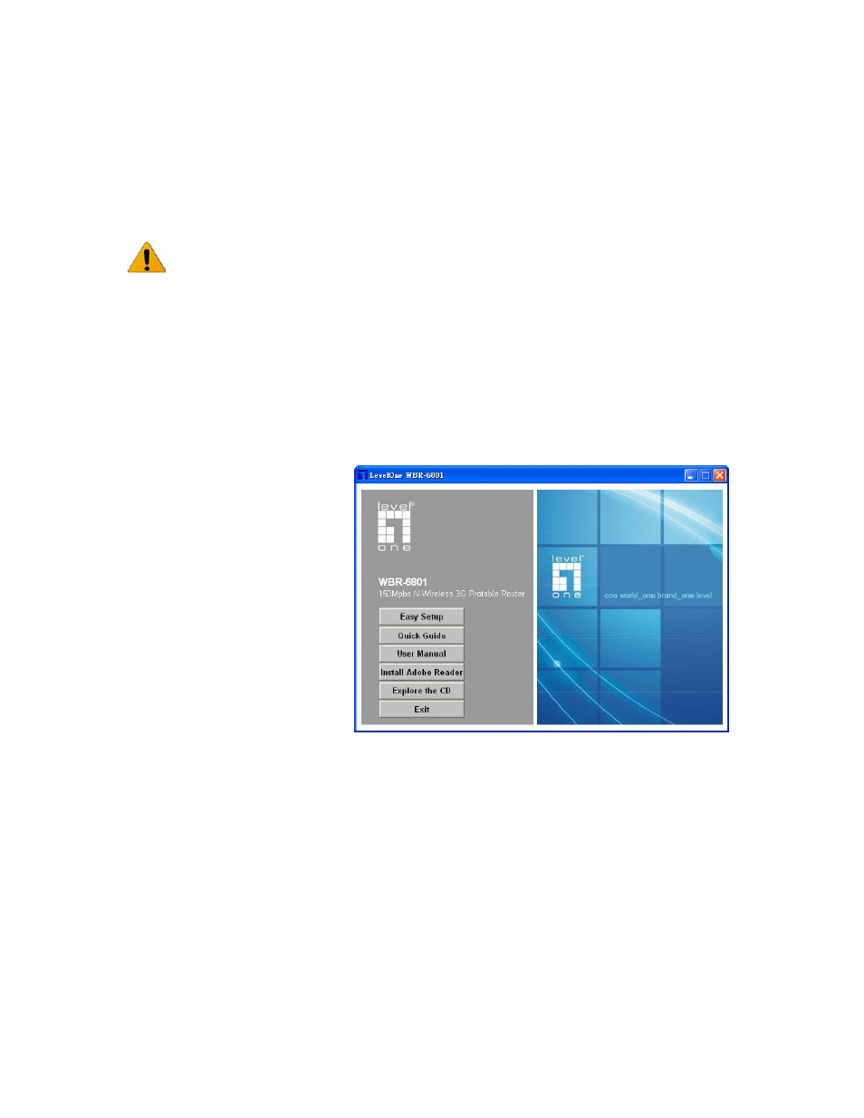 1tgetting start, Easy setup by utility- wizard, Getting start | 1 easy setup utility by easy setup | LevelOne WBR-6801 User Manual | Page 9 / 53