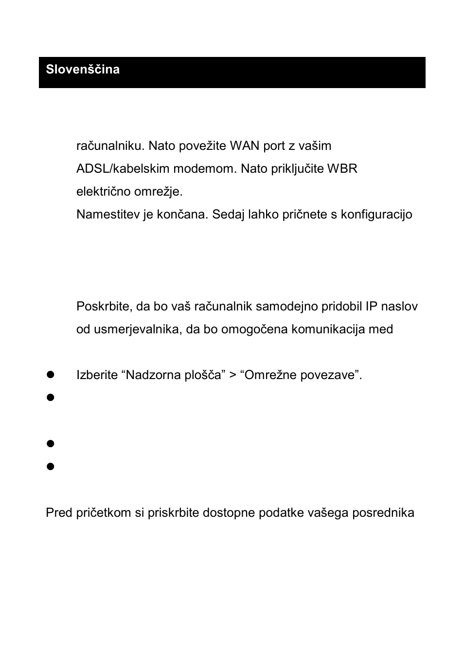 Slovenščina | LevelOne WBR-6802 User Manual | Page 26 / 35