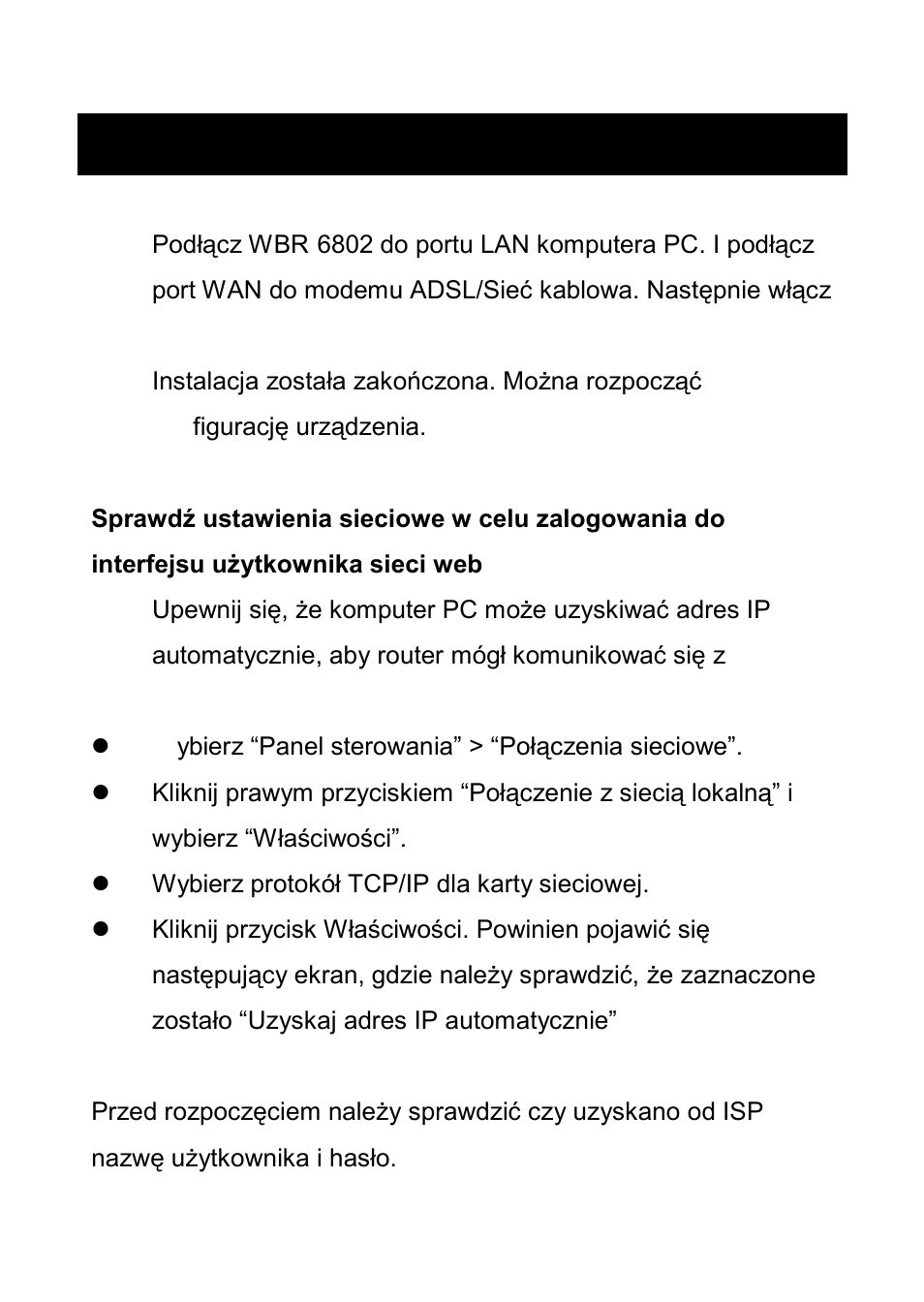 Polski | LevelOne WBR-6802 User Manual | Page 34 / 35