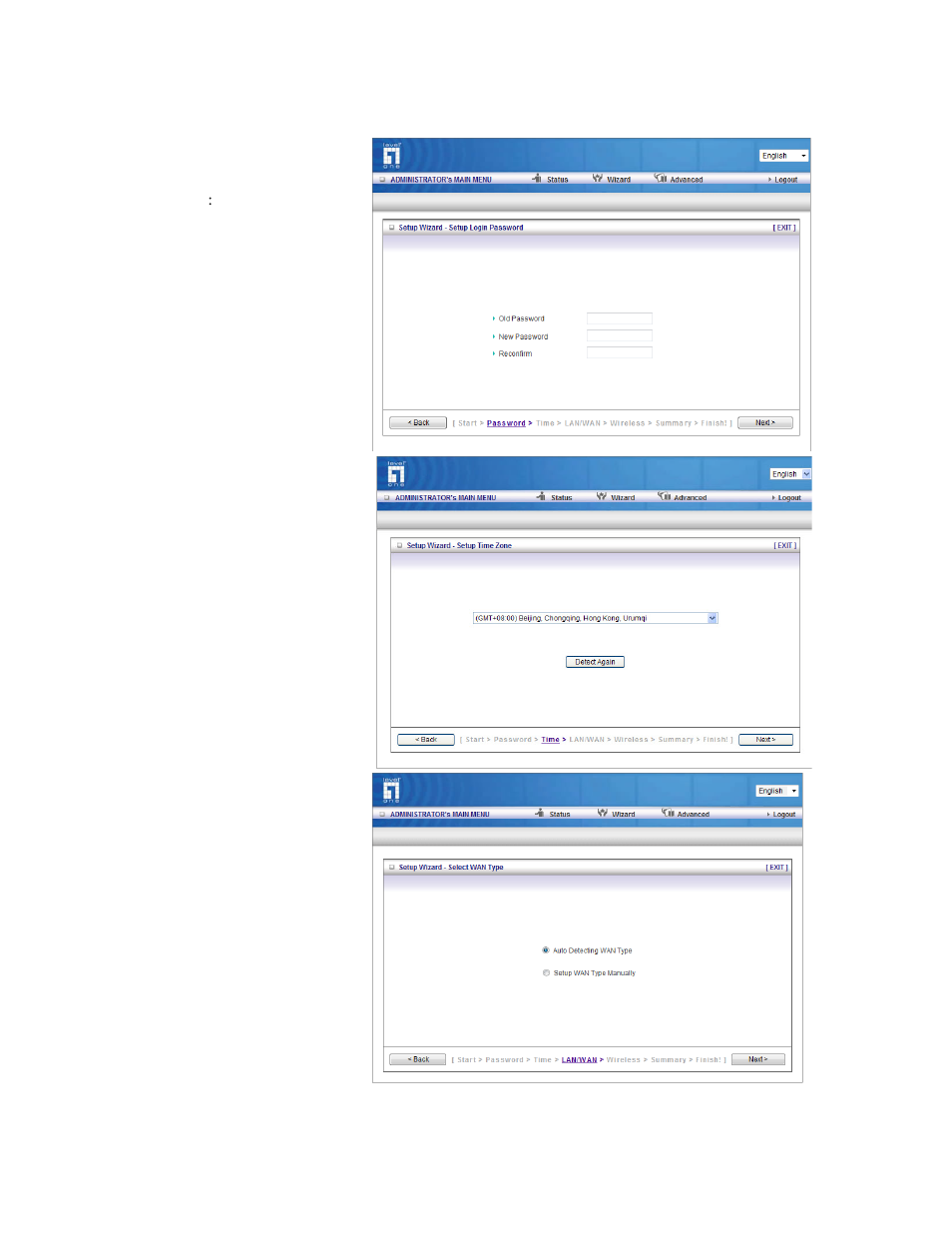 Configure with the setup wizard | LevelOne WBR-6804 User Manual | Page 14 / 70