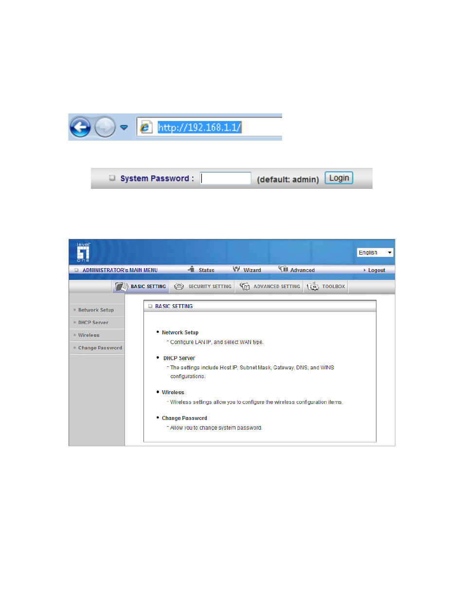 Chapter 3 making configuration, 1 basic setting, Chapter 3 | Making configuration | LevelOne WBR-6804 User Manual | Page 17 / 70