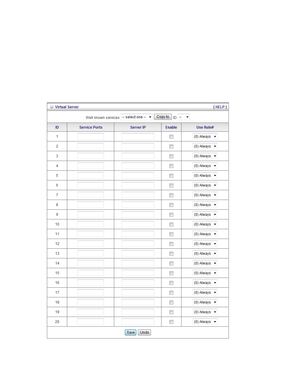 1 virtual server | LevelOne WBR-6804 User Manual | Page 36 / 70