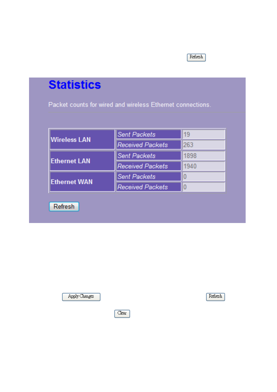 2 statistics, 3 log | LevelOne WBR-6805 User Manual | Page 43 / 49