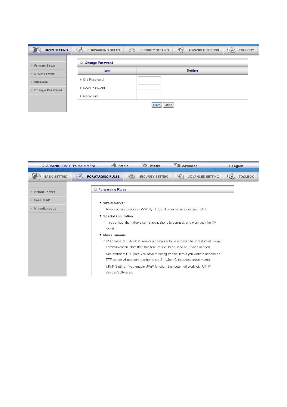 2 forwarding rules | LevelOne WGR-6012 User Manual | Page 36 / 83