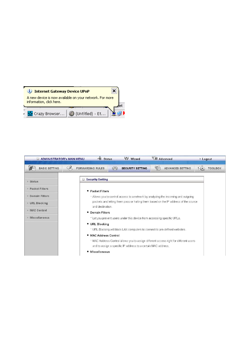 3 security settings | LevelOne WGR-6012 User Manual | Page 39 / 83