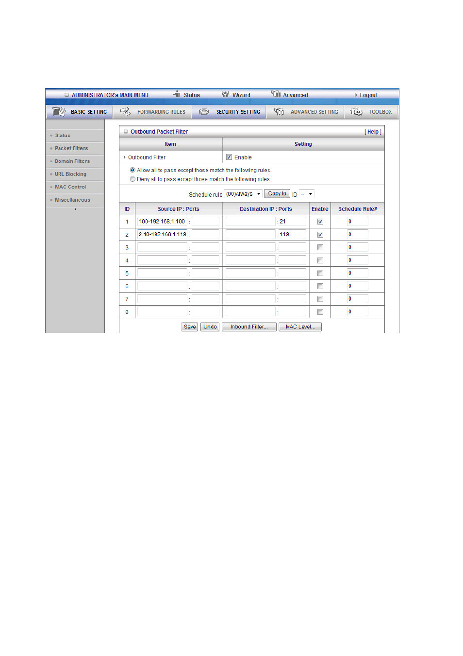 LevelOne WGR-6012 User Manual | Page 44 / 83