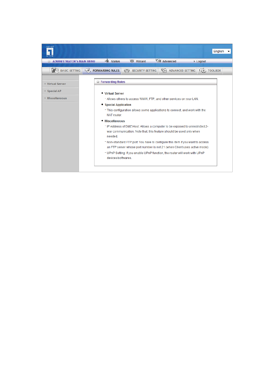 LevelOne WGR-6013 User Manual | Page 52 / 93