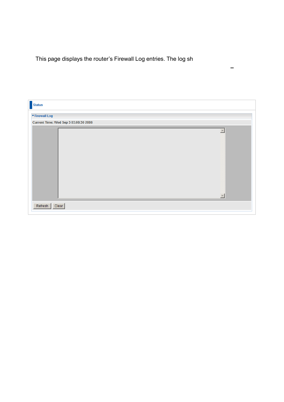 Firewall log | LevelOne FBR-1461 User Manual | Page 38 / 106