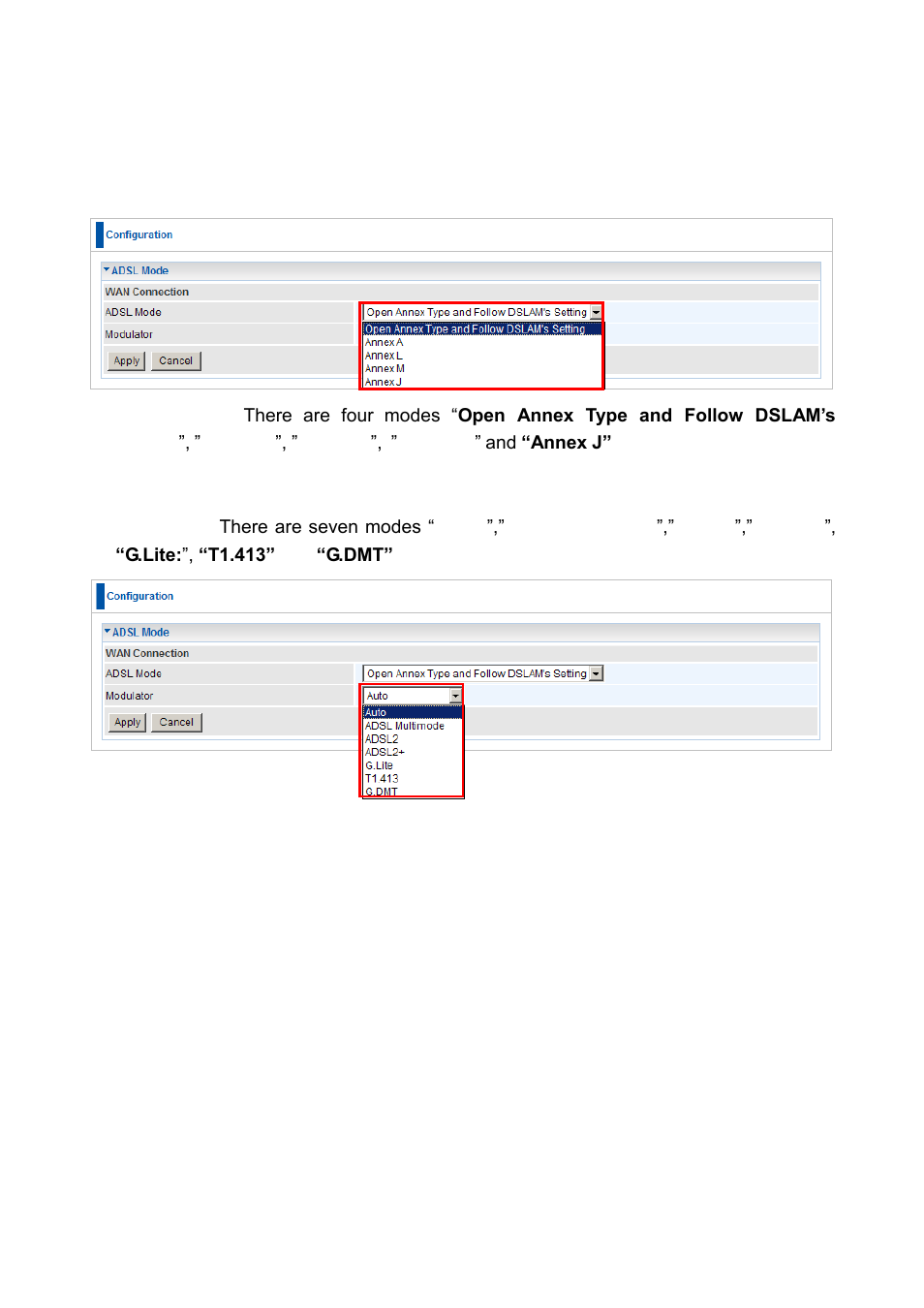Adsl mode | LevelOne FBR-1461 User Manual | Page 52 / 106