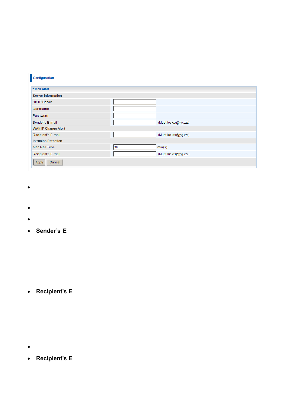 Mail alert | LevelOne FBR-1461 User Manual | Page 60 / 106