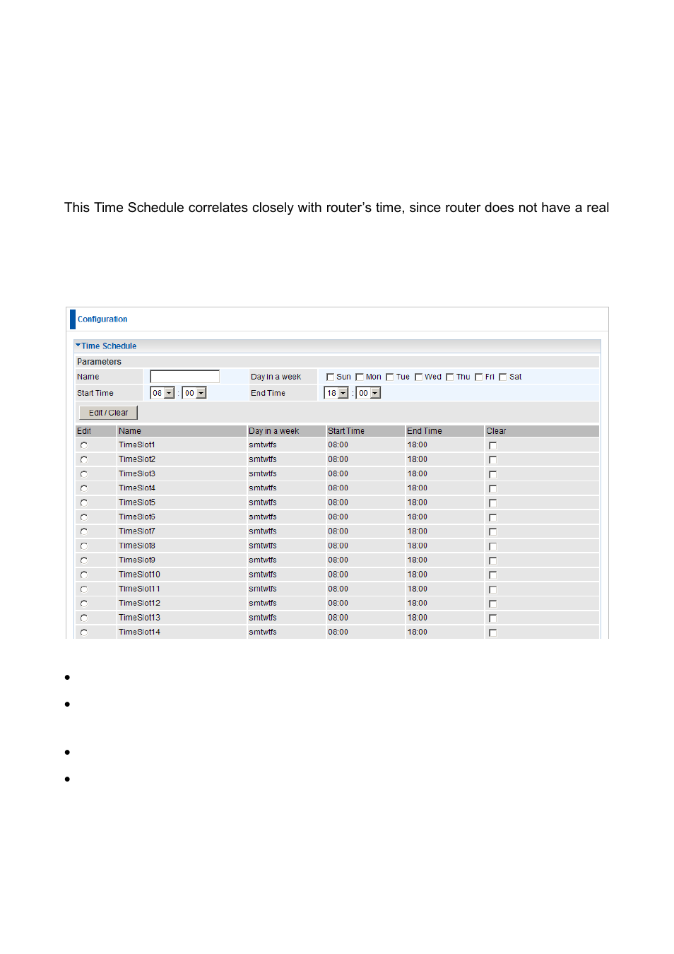 Time schedule | LevelOne FBR-1461 User Manual | Page 84 / 106