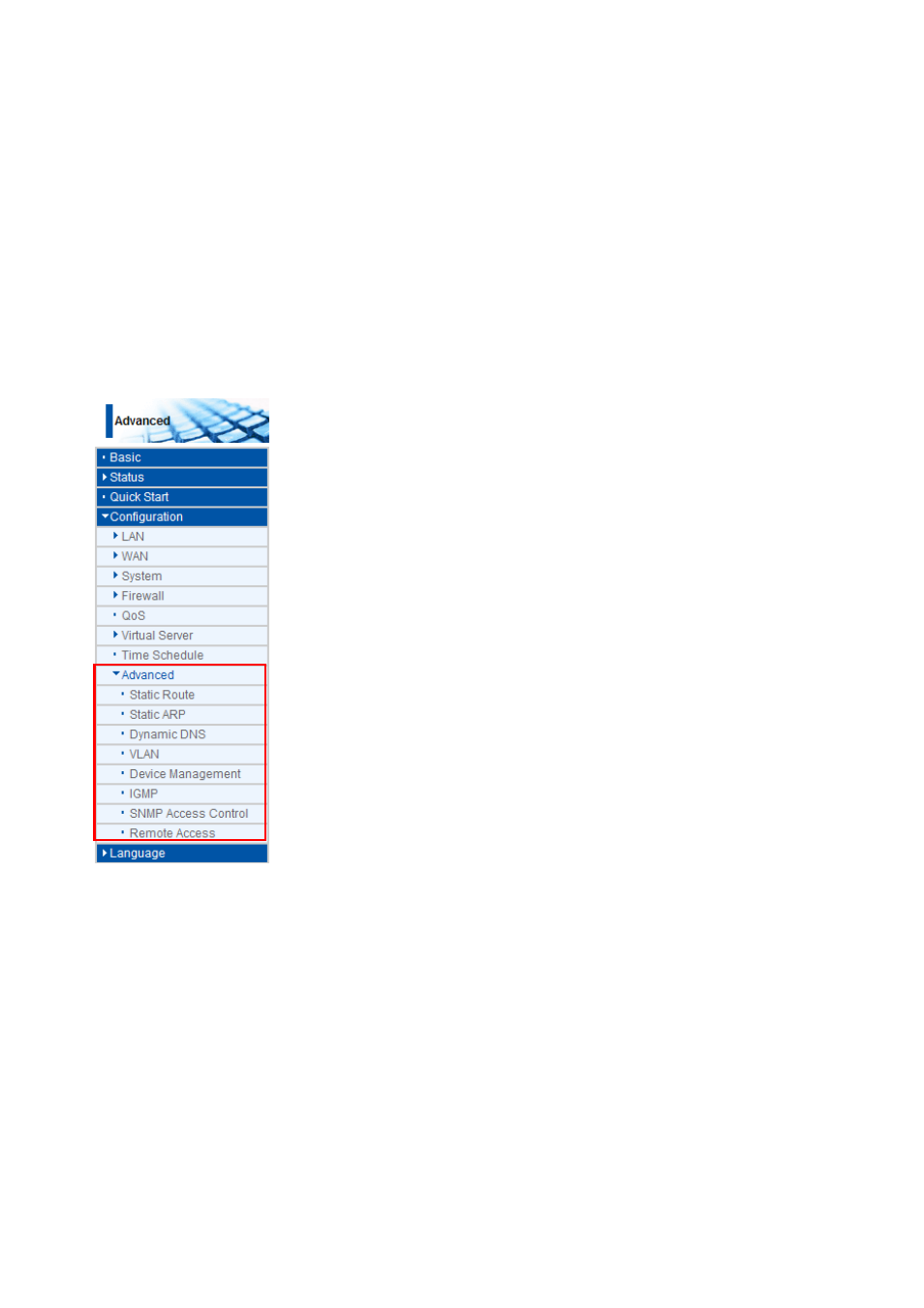 Advanced | LevelOne FBR-1461 User Manual | Page 85 / 106