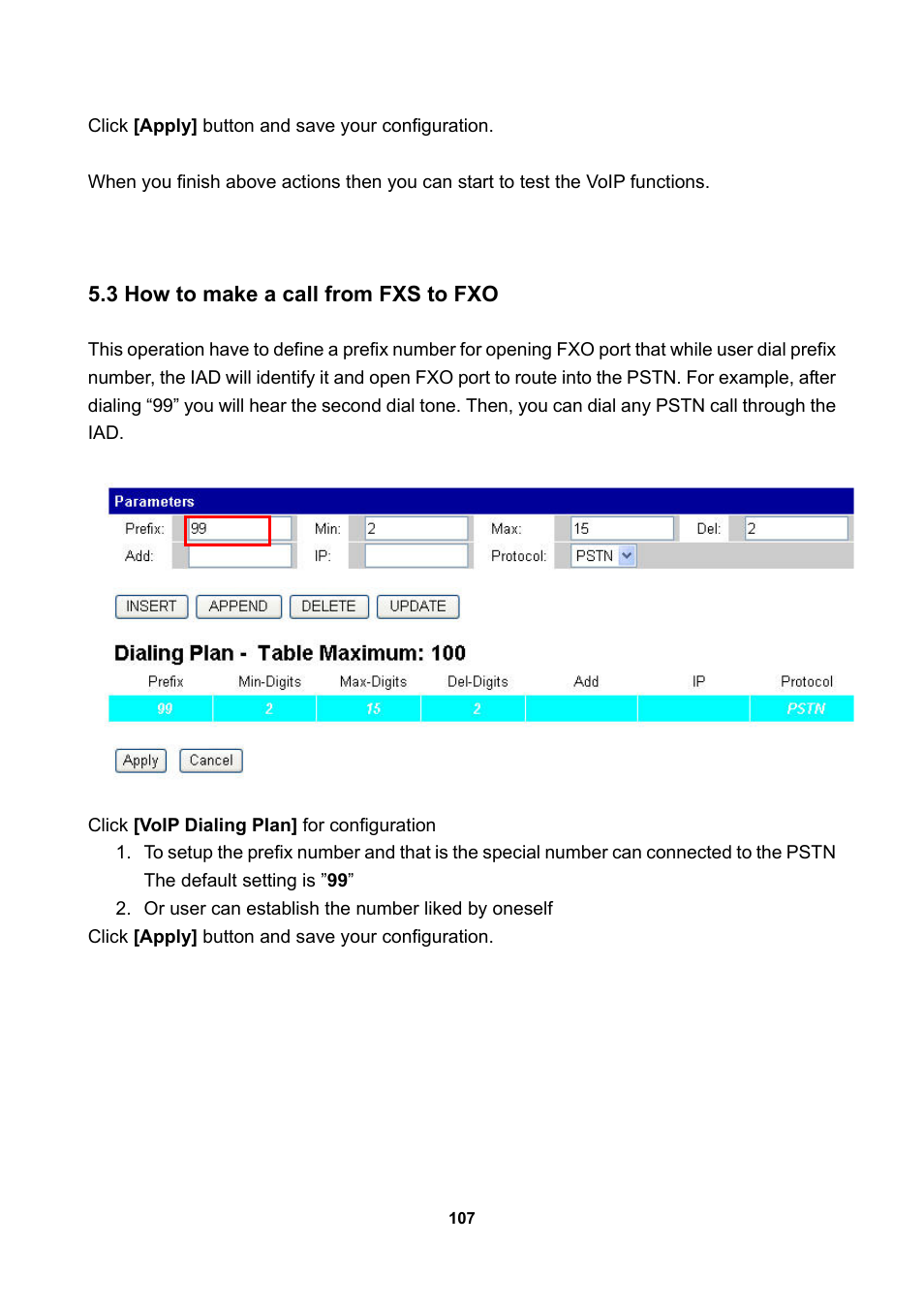 3 how to make a call from fxs to fxo | LevelOne WBR-3470 User Manual | Page 109 / 114