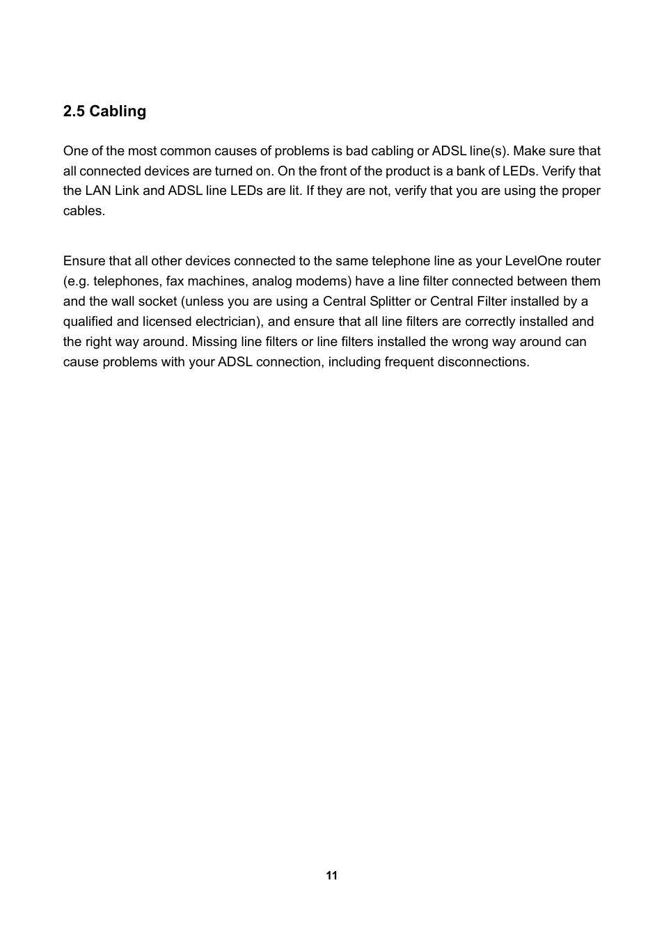 5 cabling | LevelOne WBR-3470 User Manual | Page 13 / 114