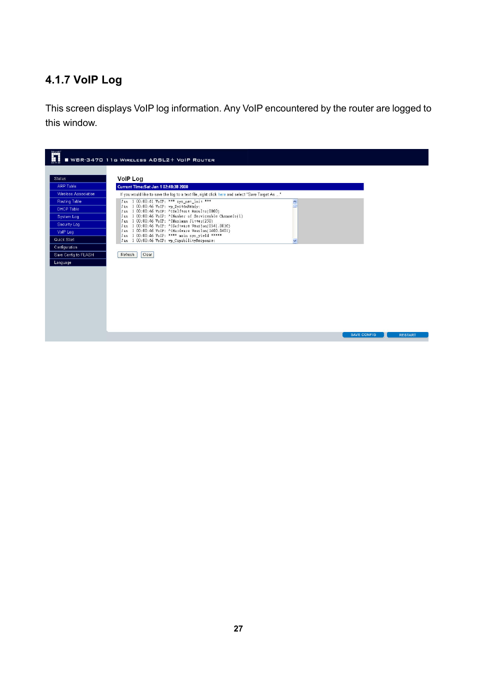 7 voip log | LevelOne WBR-3470 User Manual | Page 29 / 114