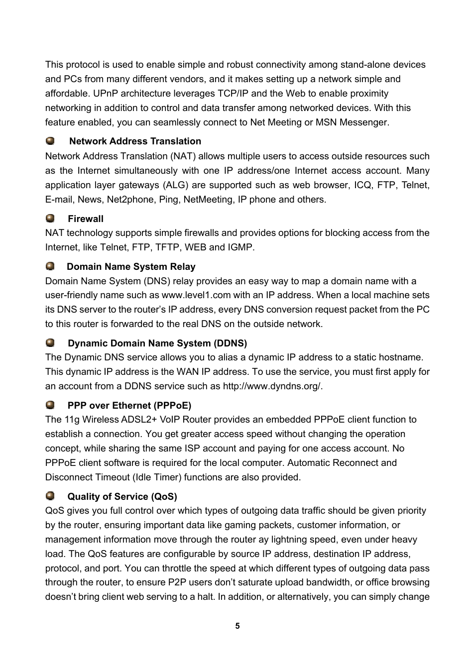 LevelOne WBR-3470 User Manual | Page 7 / 114
