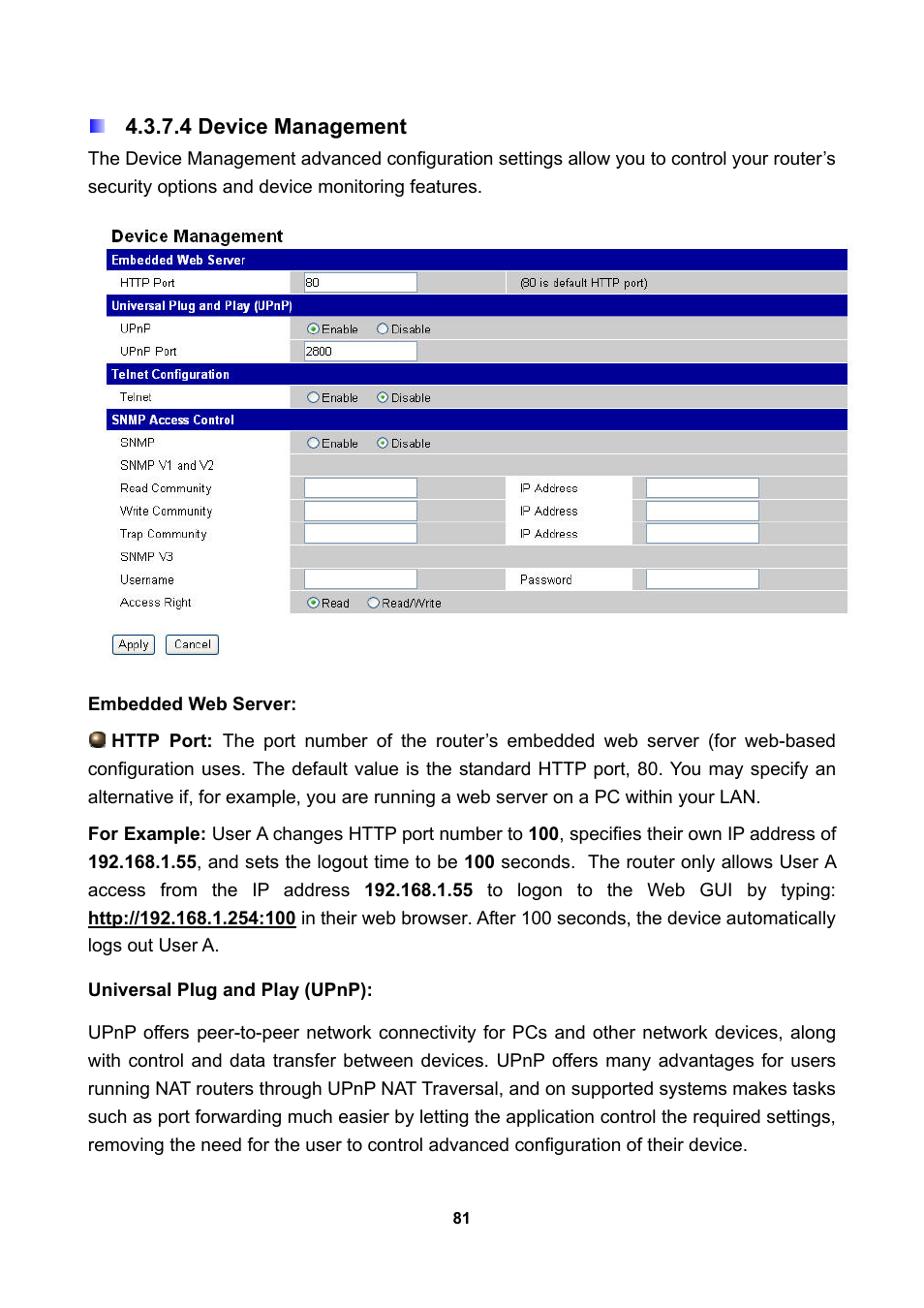 4 device management | LevelOne WBR-3470 User Manual | Page 83 / 114