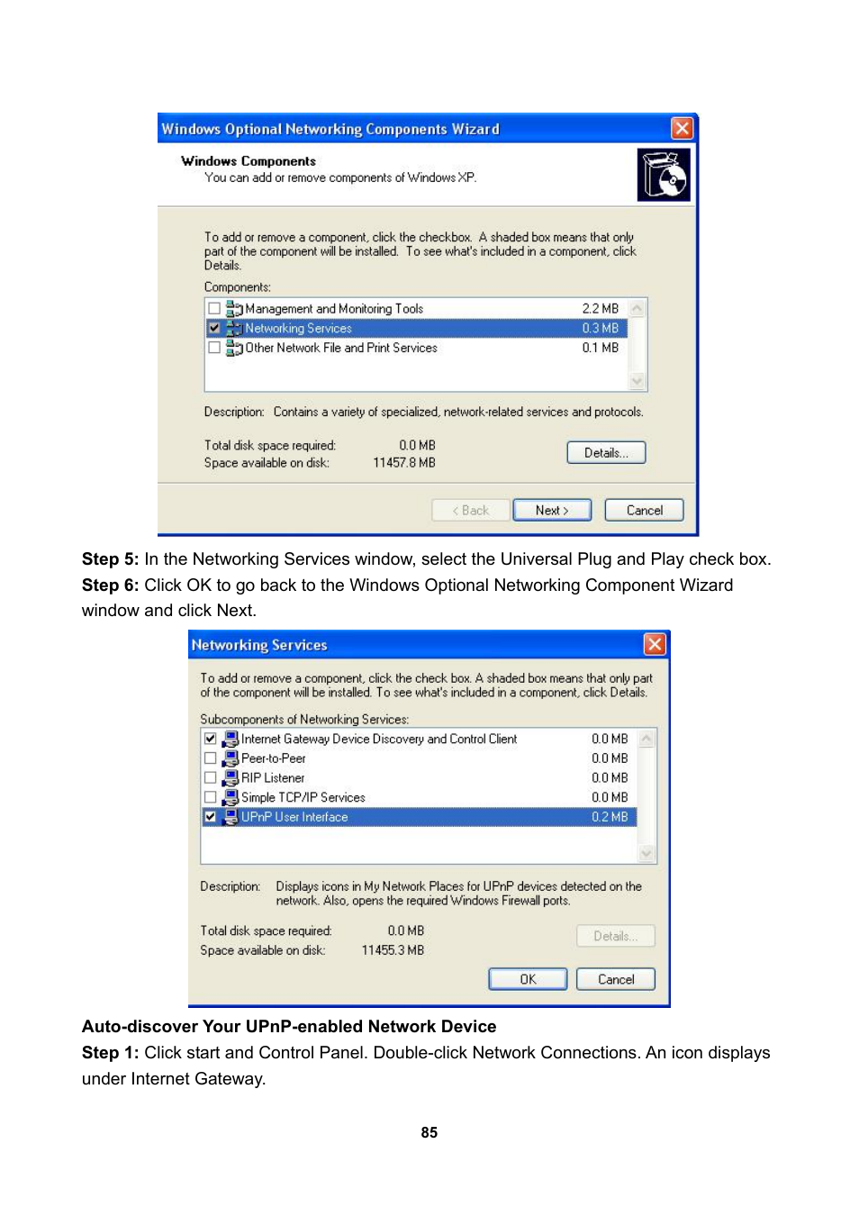 Auto-discover your upnp-enabled network device | LevelOne WBR-3470 User Manual | Page 87 / 114