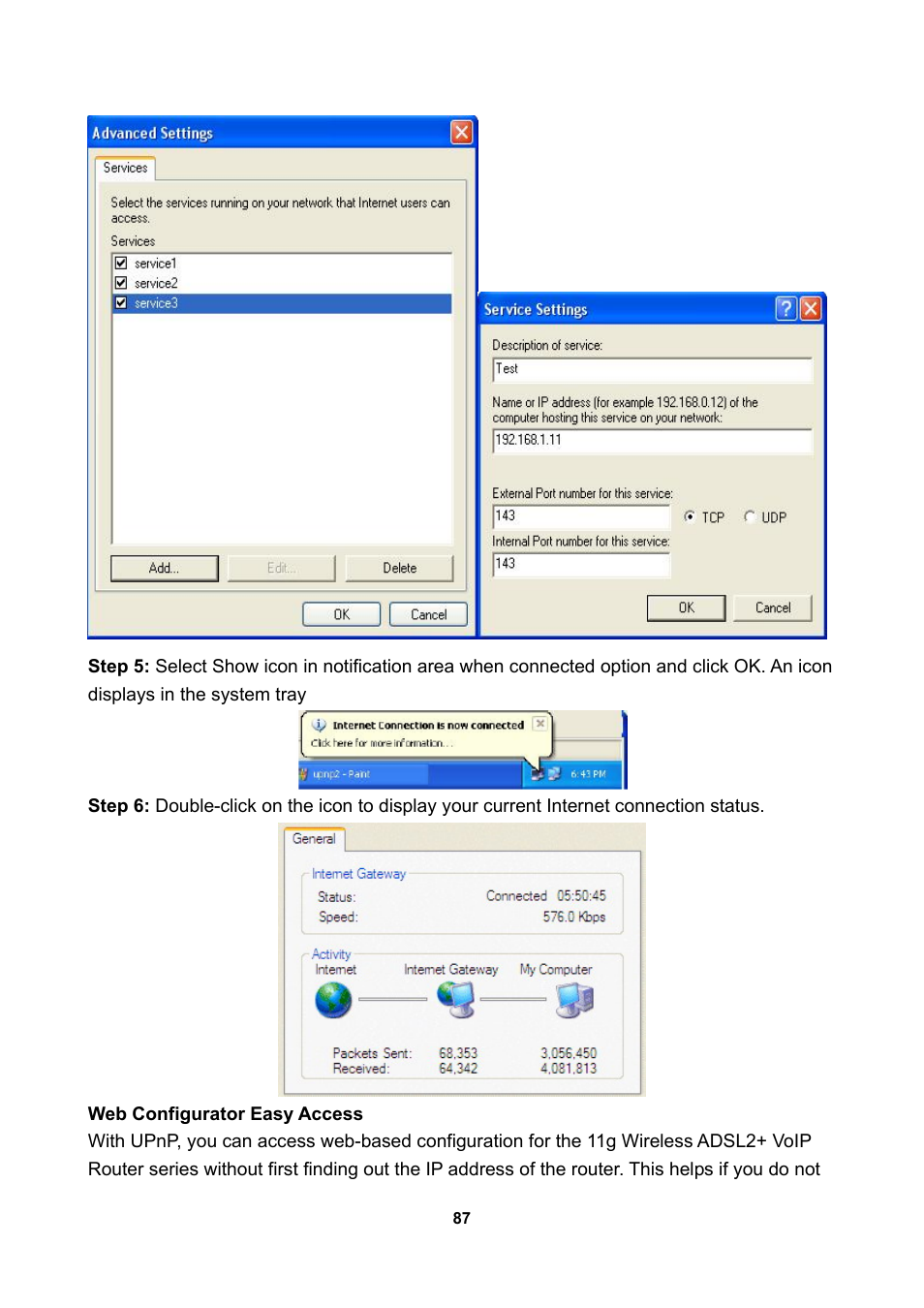 Web configurator easy access | LevelOne WBR-3470 User Manual | Page 89 / 114