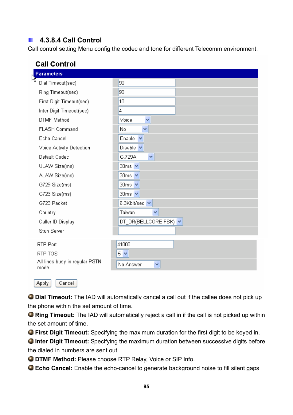 4 call control | LevelOne WBR-3470 User Manual | Page 97 / 114
