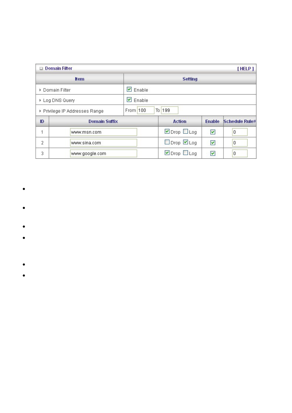 Domain filter | LevelOne WBR-6603 User Manual | Page 49 / 76