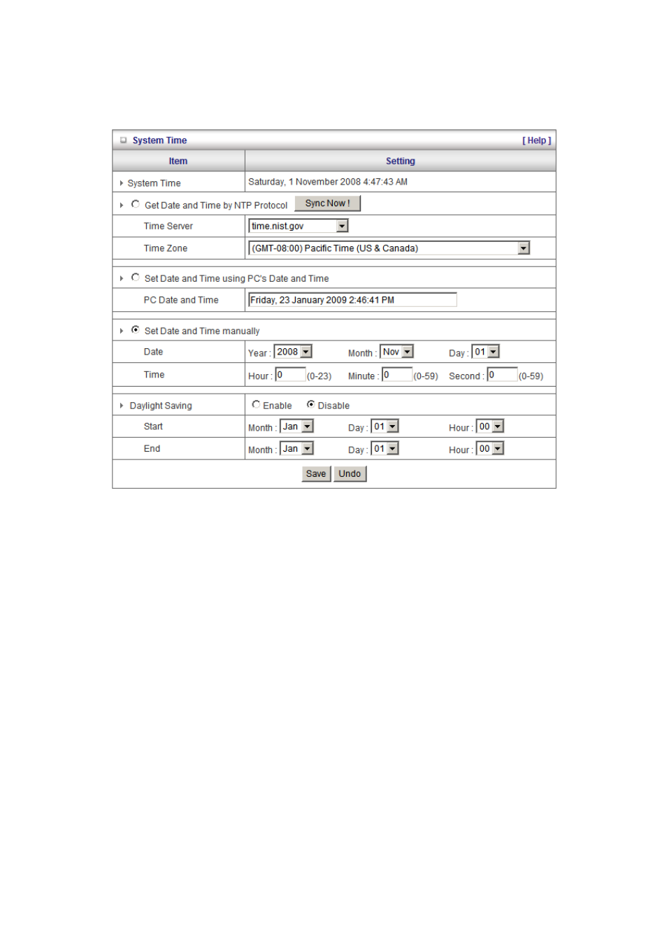 System time | LevelOne WBR-6603 User Manual | Page 55 / 76
