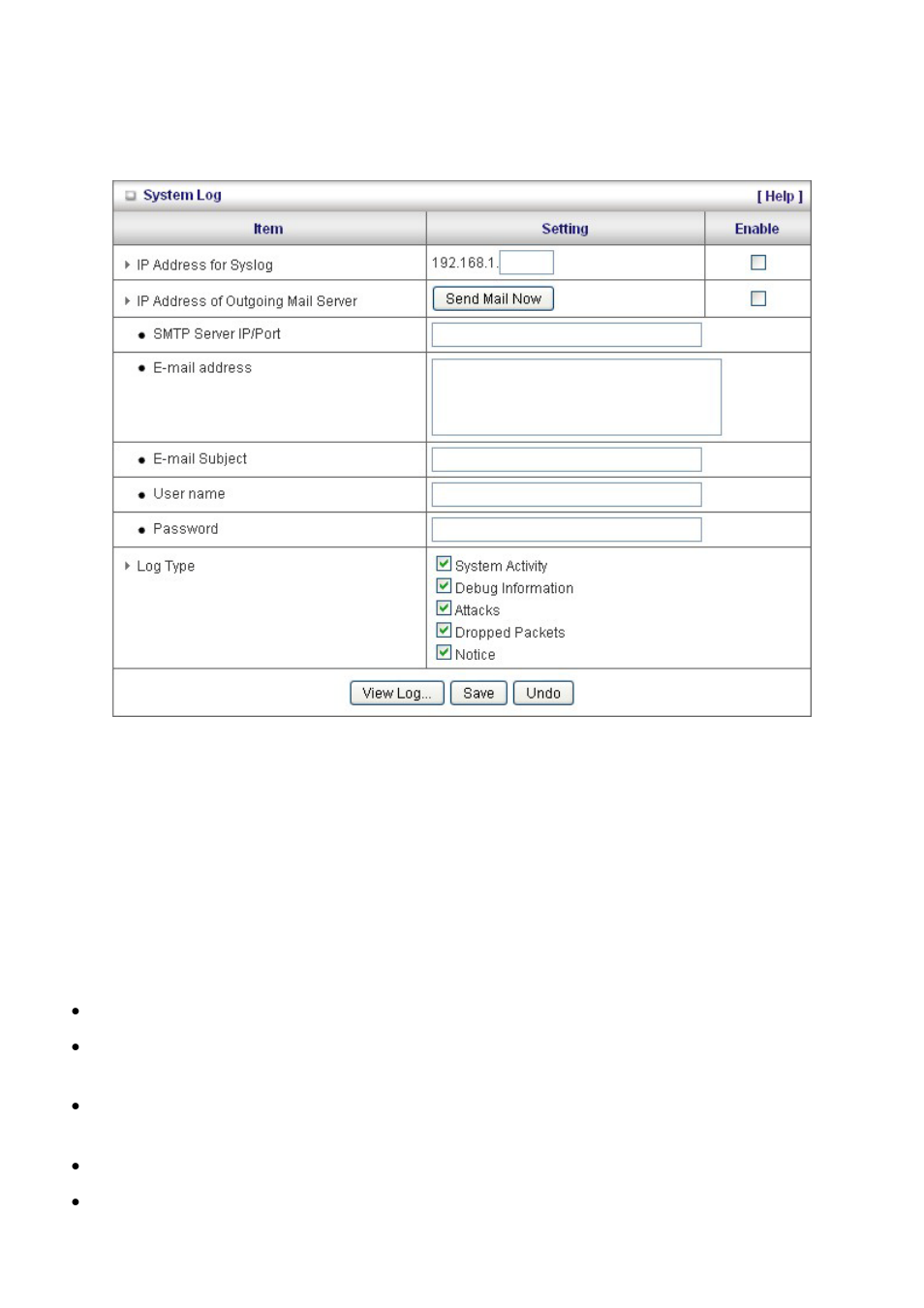 System log | LevelOne WBR-6603 User Manual | Page 56 / 76