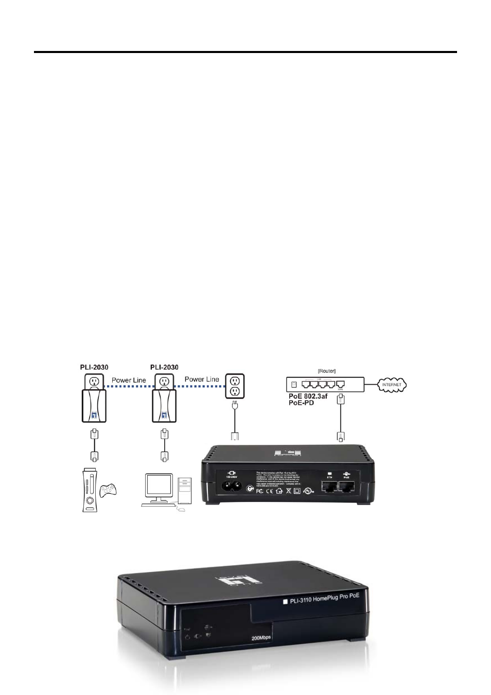 1 homeplug powerline, 1 introduction, 2 usage diagram | 3 physical details | LevelOne PLI-3110 User Manual | Page 4 / 10