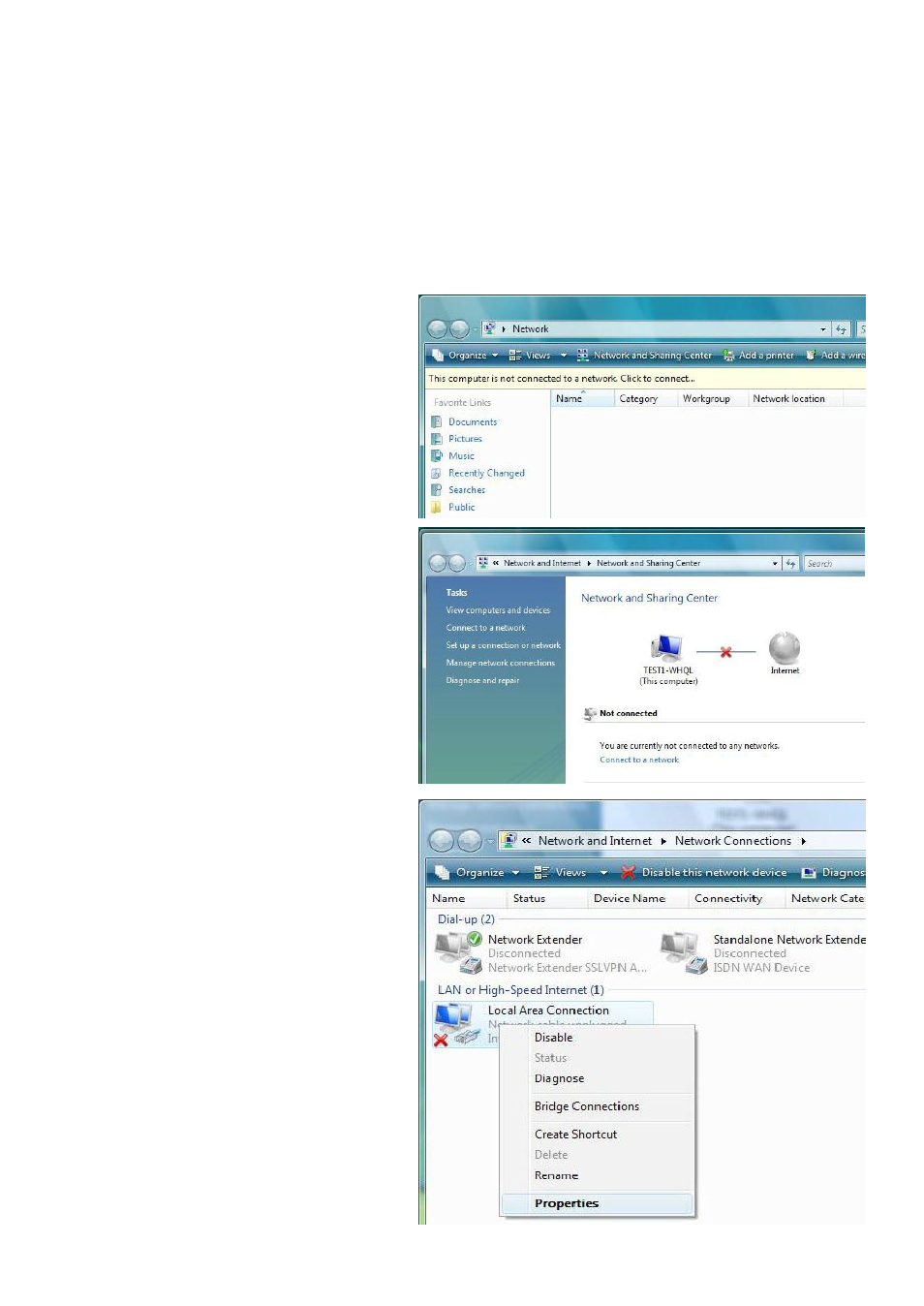 Network configuration, Configuring pc in windows vista / 7 | LevelOne PLI-3410 User Manual | Page 21 / 69