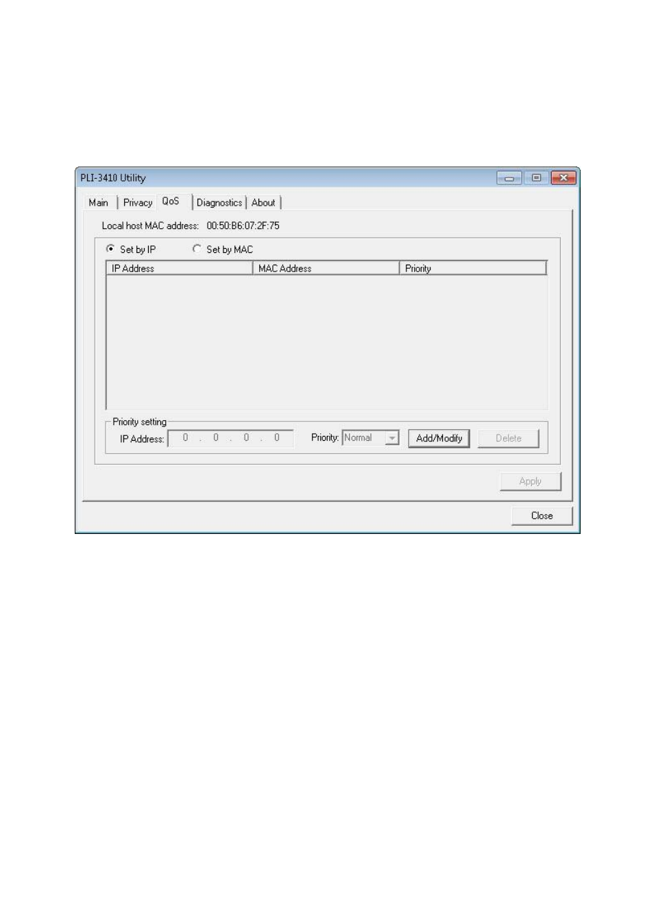 Qos tab | LevelOne PLI-3410 User Manual | Page 41 / 69