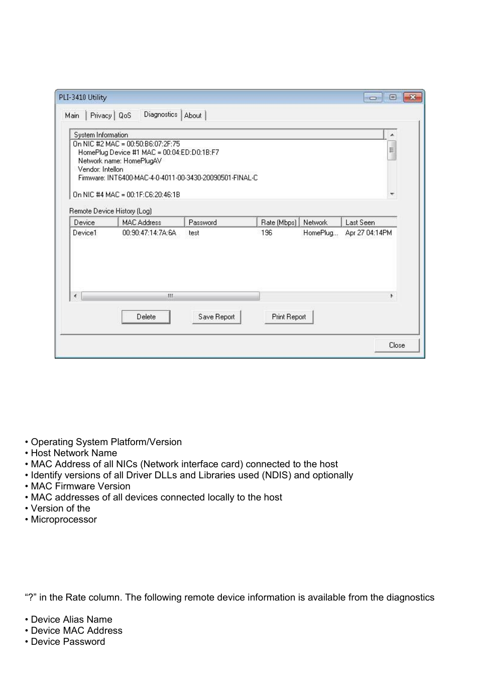 Diagnostic tab | LevelOne PLI-3410 User Manual | Page 42 / 69