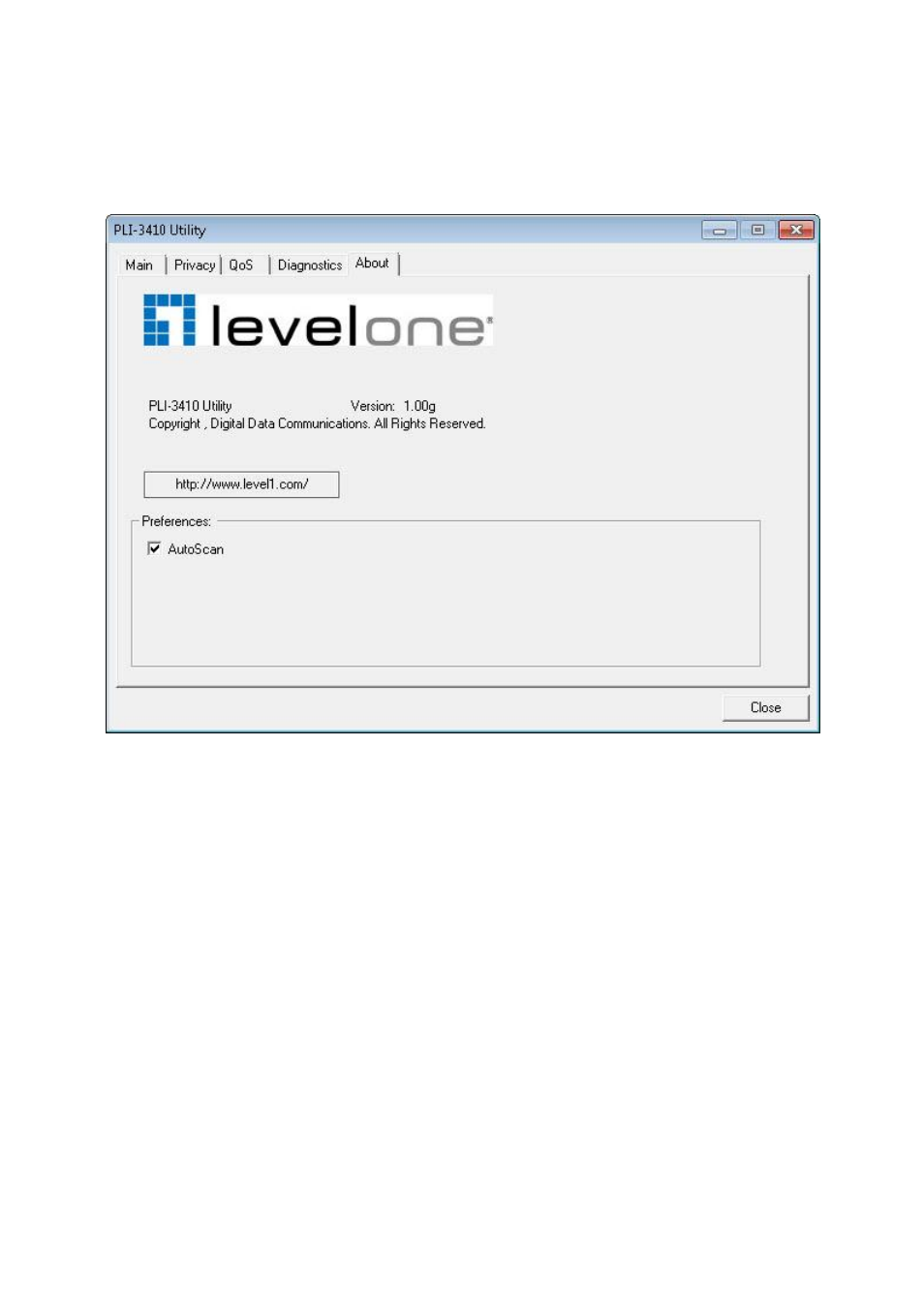 About tab | LevelOne PLI-3410 User Manual | Page 44 / 69