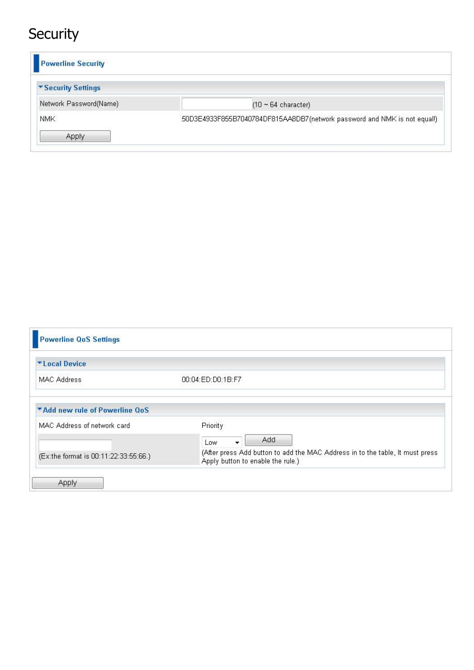 Security | LevelOne PLI-3410 User Manual | Page 61 / 69