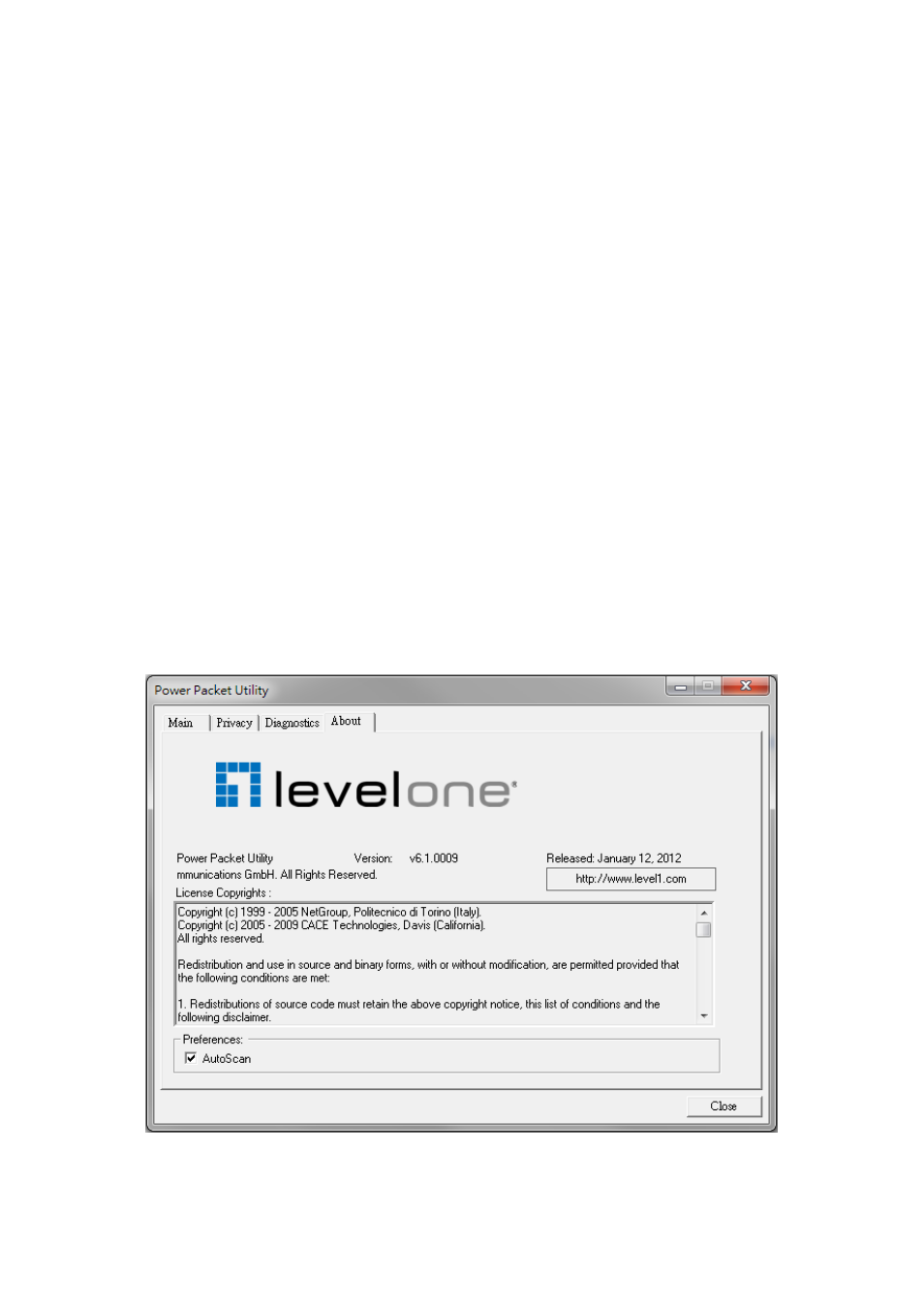 4 about screen | LevelOne PLI-4510 User Manual | Page 25 / 29