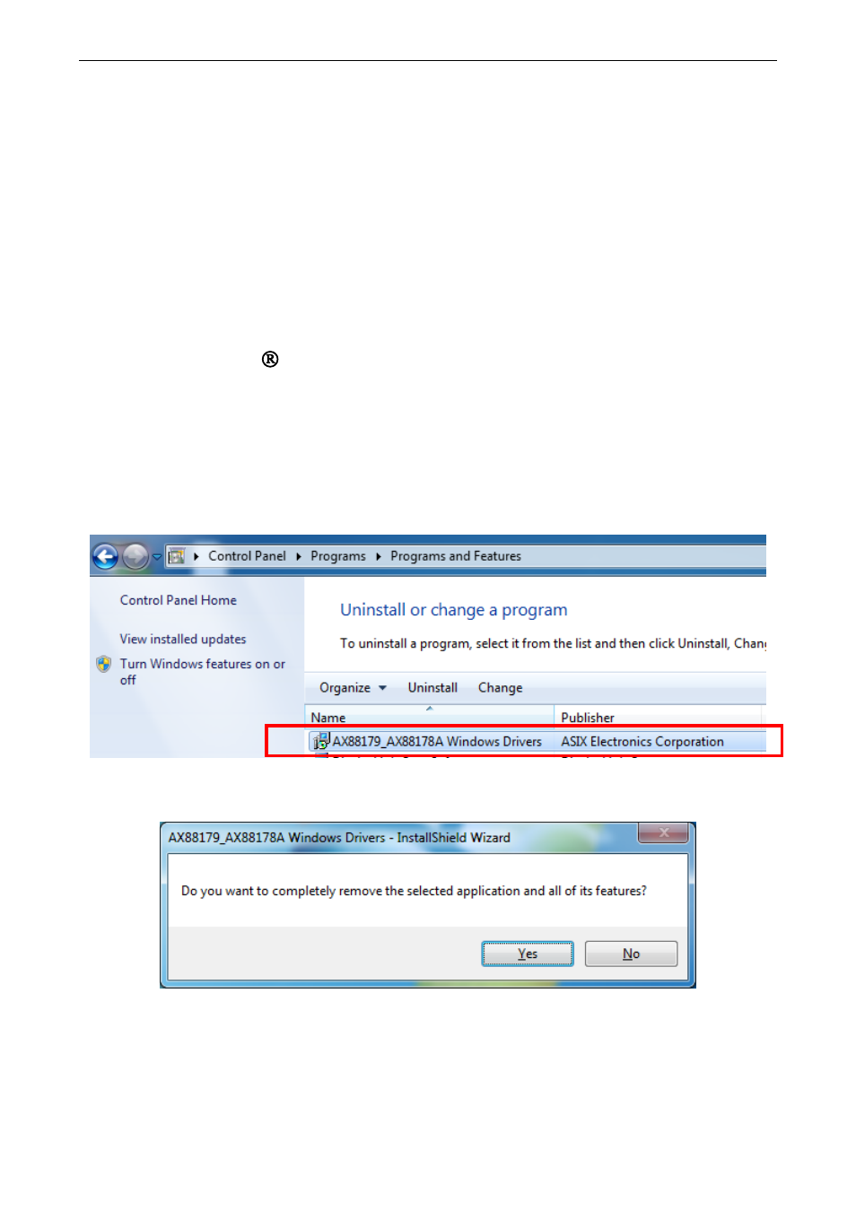 Uninstalling the driver, On windows  operating systems | LevelOne USB-0401 User Manual | Page 12 / 16