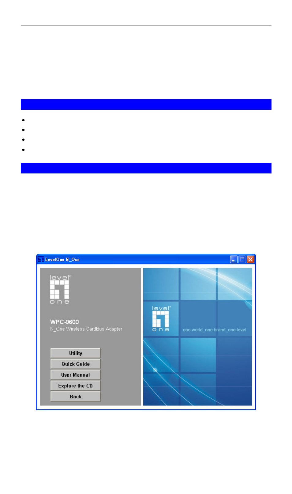 Chapter 2 initial installation, Requirements, Procedure | Initial installation, Chapter 2, Procedure important | LevelOne WPC-0600 User Manual | Page 7 / 28